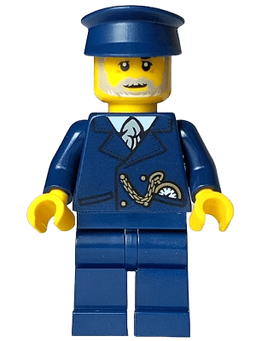 Tourist - Male, Dark Blue Suit and Hat, Light Bluish Gray Beard