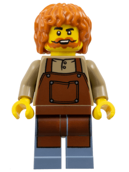 The Art of Chocolate Technician - Male, Reddish Brown Apron, Sand Blue Legs, Dark Orange Hair