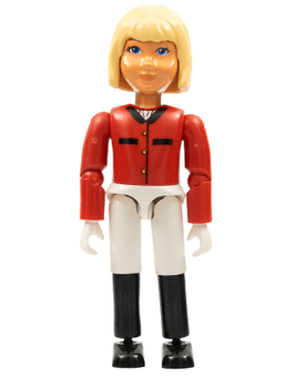 Belville Female - Horse Rider, White Shorts, Red Shirt, Light Yellow Hair