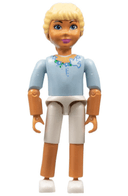 Belville Female, Child Girl (Princess Elena) - White Shorts, Light Blue Top with Flowers and Bird Pattern, Very Light Orange Hair, White Shoes (4143480)