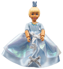 Belville Female, Child Girl (Princess Elena) - White Shorts, Light Blue Top with Flowers and Bird Pattern, Very Light Orange Hair, White Shoes, Skirt, Crown