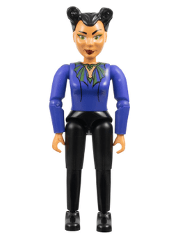 Belville Female, Adult Woman (Queen) - Black Pants, Violet Top with Scalloped Collar Pattern, Black Hair, Black Shoes (4128625)