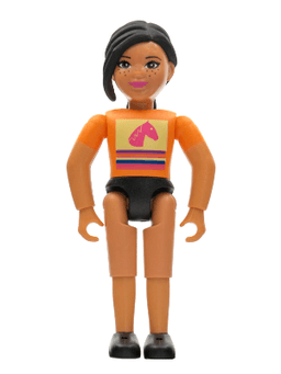 Belville Female - Girl with Black Ponytail and Orange Shirt