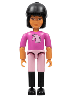 Belville Female - Dark Pink Horse Head Top, Pink Shorts, Black Boots, Black Hair, Helmet