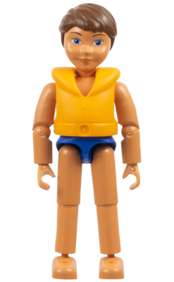 Belville Male, Child Boy - Blue Swimsuit, Brown Hair, Life Jacket