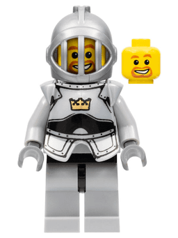 Fantasy Era - Crown Knight Plain with Breastplate, Grille Helmet, Beard Around Mouth