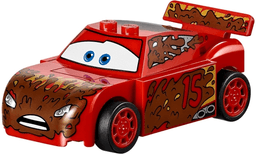 Lightning McQueen - Red, Splashed in Mud