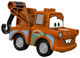 Duplo Tow Mater - Dark Orange Hook Base, Silver Wheels