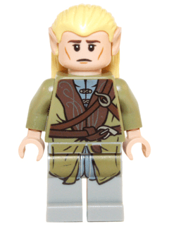 Legolas - Olive Green Robe, Short Cheek Lines