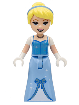 Cinderella - Dress with Sparkles and Bow, Medium Blue Top