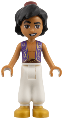Aladdin - Gold Filigree on Vest and Belt, Medium Nougat Skin
