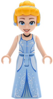 Cinderella - Bright Light Blue and Metallic Light Blue Dress, Bright Light Orange Hair, Reddish Brown Eyebrows