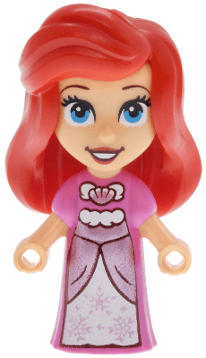 Ariel - Micro Doll, Human, Medium Tan, Dark Pink Dress