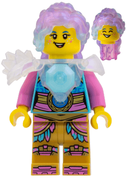 Izzie - Satin Trans-Clear Armor with Satin Trans-Light Blue Gem