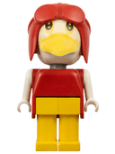 Fabuland Bird - Sandy Seagull / Albert Albatross, Red Pilot Helmet, White Head