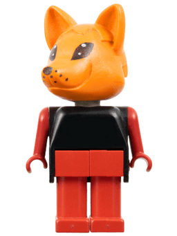 Fabuland Fox - Freddy Fox, Red Legs, Black Top