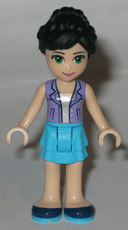 Friends Iva - Medium Azure Layered Skirt, Lavender Vest Top