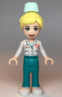 Friends Dr. Maria - Dark Turquoise Trousers, White Top