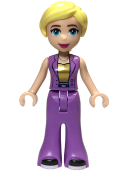 Friends Stephanie (Adult) - Medium Lavender Suit with Gold Shirt, Black Shoes with White Soles