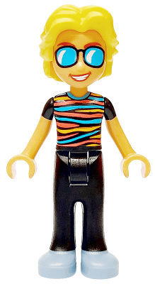 Friends Alexander - Striped Top, Black Legs, Sand Blue Shoes