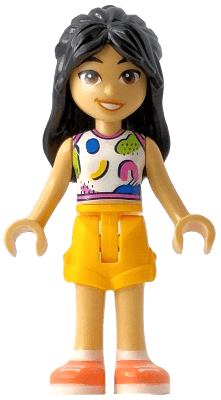 Friends Liann - White Tank Top, Bright Light Orange Shorts, Coral Shoes