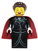 Caroler, Female - Gold Buttons and Holly Lapel Pin