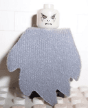 Lord Voldemort - Glow In Dark Opaque Head, Light Bluish Gray Dementor Style Cape