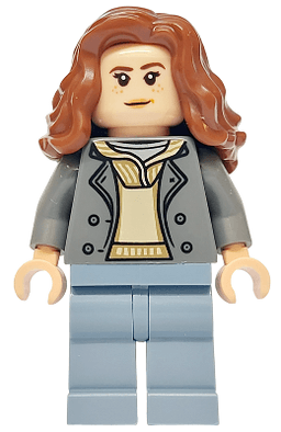 Hermione Granger - Dark Bluish Gray Jacket over Tan Hoodie, Sand Blue Legs
