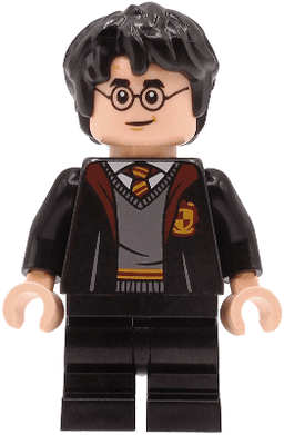 Harry Potter - Gryffindor Robe Open, Black Medium Legs, Hair Thick and Messy