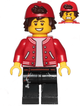 Jack Davids - Red Jacket with Backwards Cap (Large Smile with Teeth / Angry)