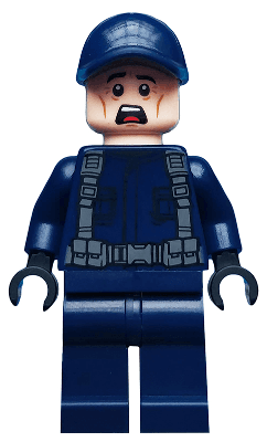 ACU Guard - Male, Dark Blue Cap, Light Nougat Head, Scared