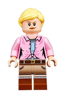 Dr. Ellie Sattler - Bright Pink Shirt, Ponytail and Swept Sideways Fringe