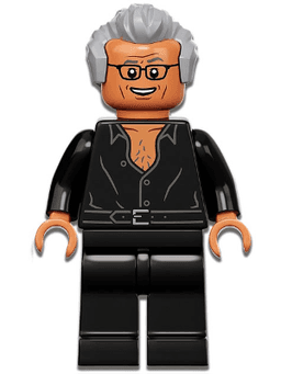 Dr. Ian Malcolm - Partially Open Shirt, Light Bluish Gray Hair
