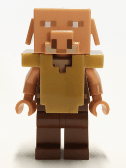 Piglin - Reddish Brown Legs, Pearl Gold Armor