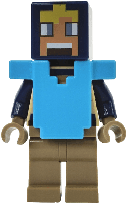 Hero - Tan Torso, Dark Tan Legs, Medium Azure Armor