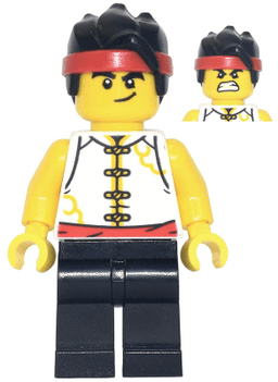 Monkie Kid - White Vest with Clasps and Red Belt