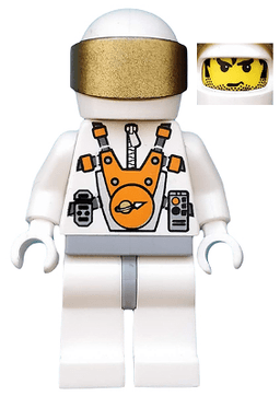 Mars Mission Astronaut with Helmet and Messy Hair and Stubble