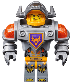 Axl - Flat Silver Visor and Torso