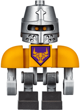 Axl Bot - Bright Light Orange Shoulders, Flat Silver Helmet