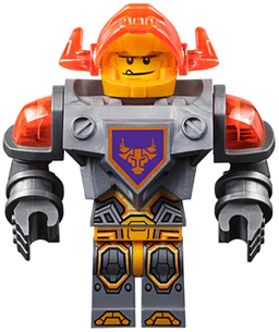 Axl - Trans-Neon Orange Visor, Flat Silver Torso