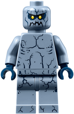 Stone Stomper - Small Dark Blue Cracks on Chest and Legs, Closed Mouth