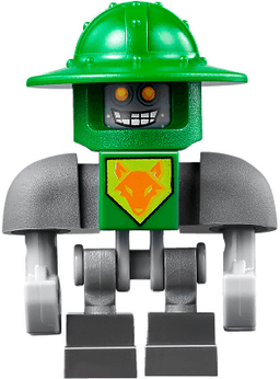 Aaron Bot - Dark Bluish Gray Shoulders, Green Helmet
