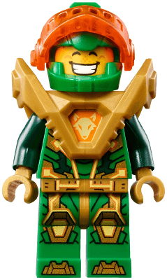 Aaron Fox - Trans-Neon Orange Visor, Pearl Gold Armor, Clip on Back
