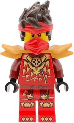 Kai - Dragons Rising, Tunic with Dragon Head, Hair, Wide Pearl Gold Shoulder Armor