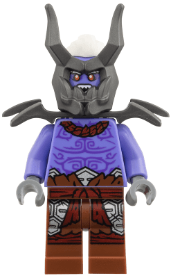 Oni Warrior - Blue Violet Torso, Reddish Brown Legs