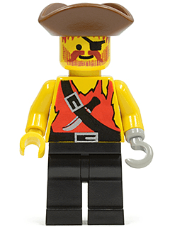 Pirate Shirt with Knife, Black Legs, Brown Pirate Triangle Hat