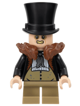 The Penguin - Reddish Brown Fur Collar, Dark Tan Waistcoat and Legs