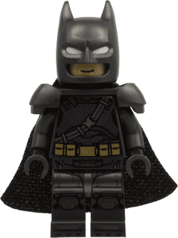 Batman - Pearl Dark Gray Armor, Cowl with White Eyes, Spongy Cape