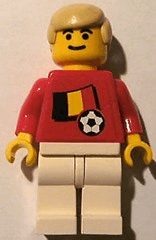 Soccer Player - Belgian Player 2, Belgian Flag Torso Sticker on Front, Black Number Sticker on Back (specify number in listing)