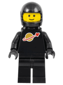 Classic Space - Black with Air Tanks and Motorcycle (Standard) Helmet, Logo High on Torso (Second Reissue)